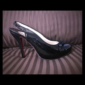 Sling-back black Loubous! Authentic